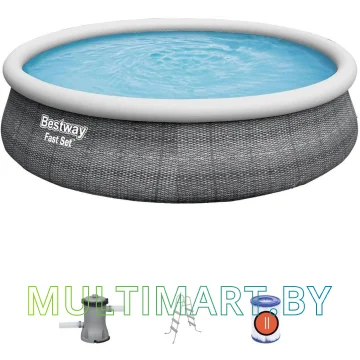 Надувной бассейн Bestway Fast Set 57372 (457x107) картинка 2